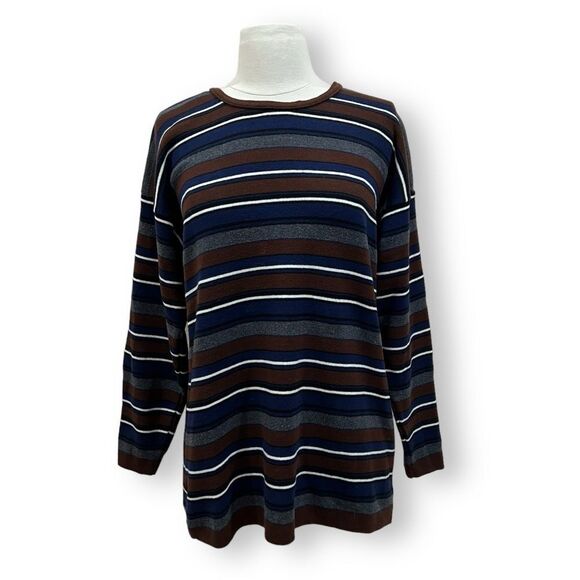 Diane Von Furstenberg Vintage Striped Tunic Sweater Small - Picture 1 of 10